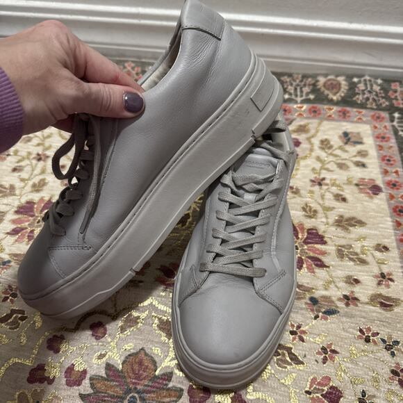 Vagabond Womens Judy Sneaker Platform Shoes Size 39 Or 8 Steel Gray Leather - Picture 4 of 8